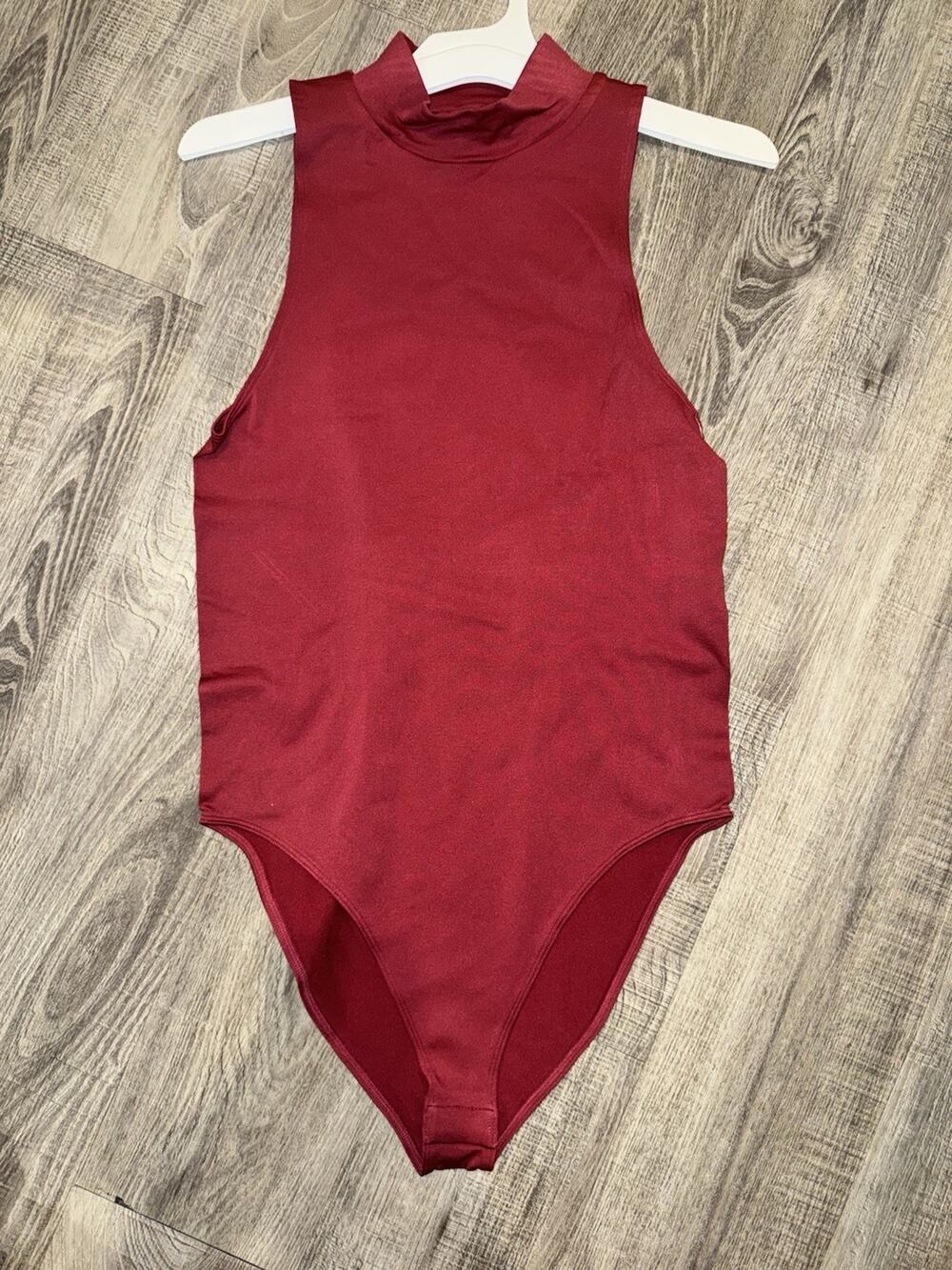 Women’s Size Small Maroon Color Brand A New Day Bodysuit SKU NWT